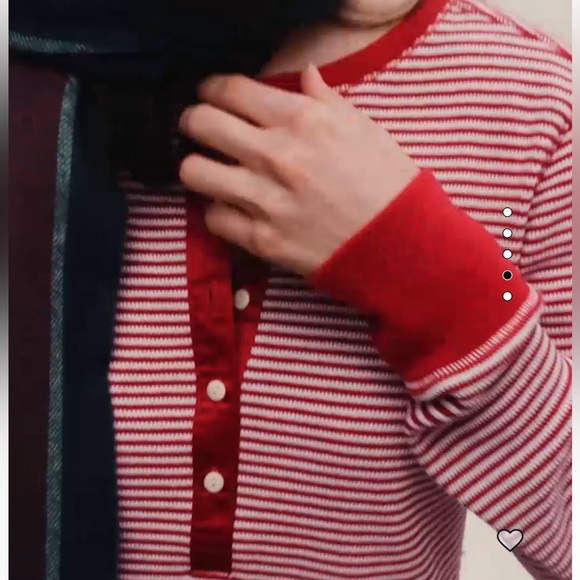 J. Crew Waffle-Knit Pajama Set in Stripe M - Picture 4 of 5